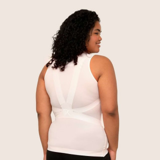 T-Shirt discret femme rose poudré col v H1-P2