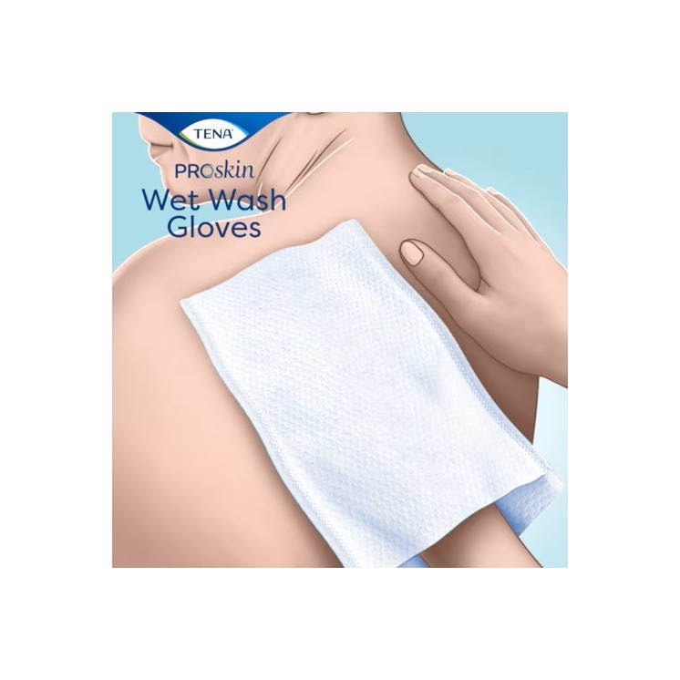 TENA Wet Wash Gloves ProSkin | Parfum léger