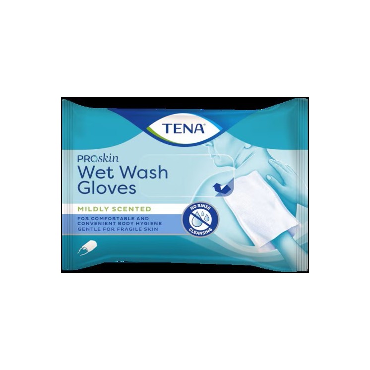 TENA Wet Wash Gloves ProSkin | Parfum léger