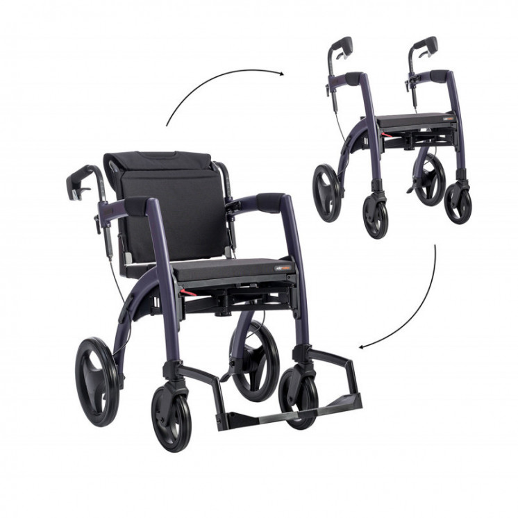 Rollator et fauteuil roulant 2-en-1 Rollz Motion2