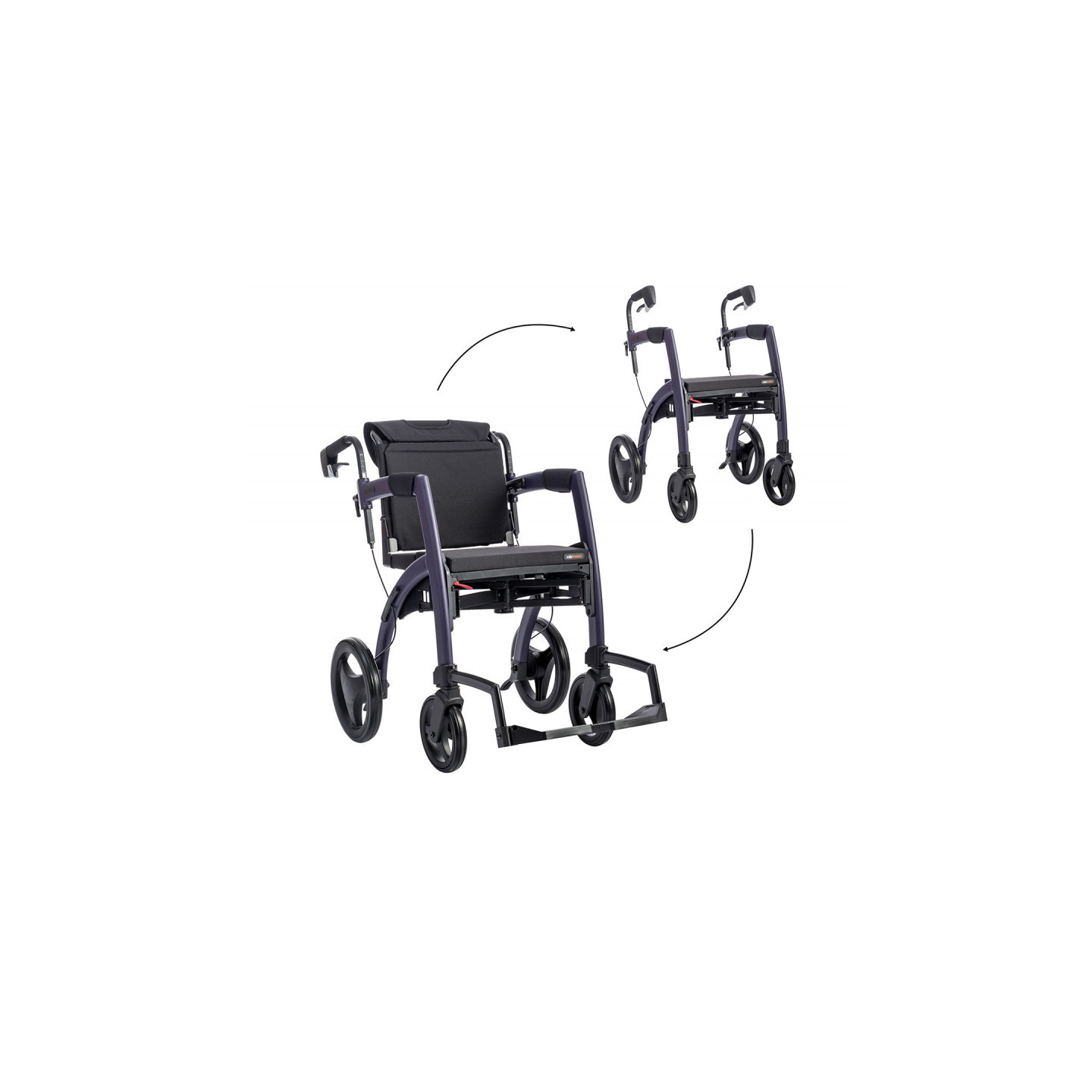 Rollator et fauteuil roulant 2-en-1 Rollz Motion2