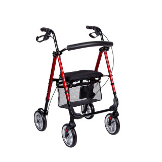 Rollator 4 roues Boston rouge
