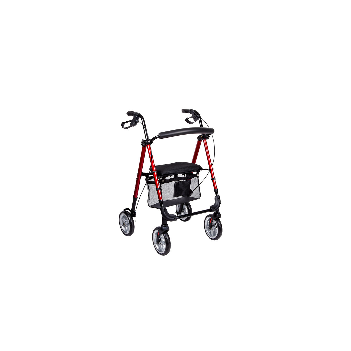 Rollator 4 roues Boston rouge