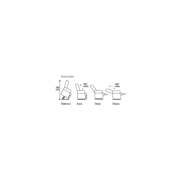 Fauteuil releveur Confort Plus Mini 1 moteur