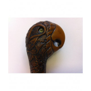 Canne tête de perroquet bambou