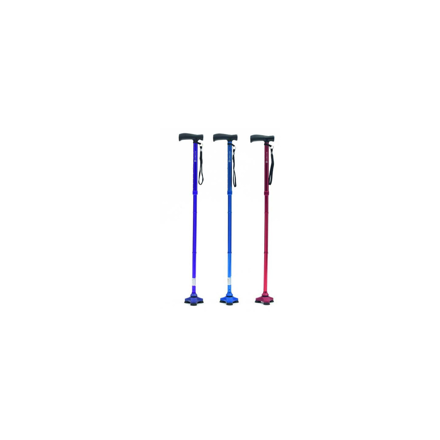 Canne de marche Hurrycane bleu, rouge, violet