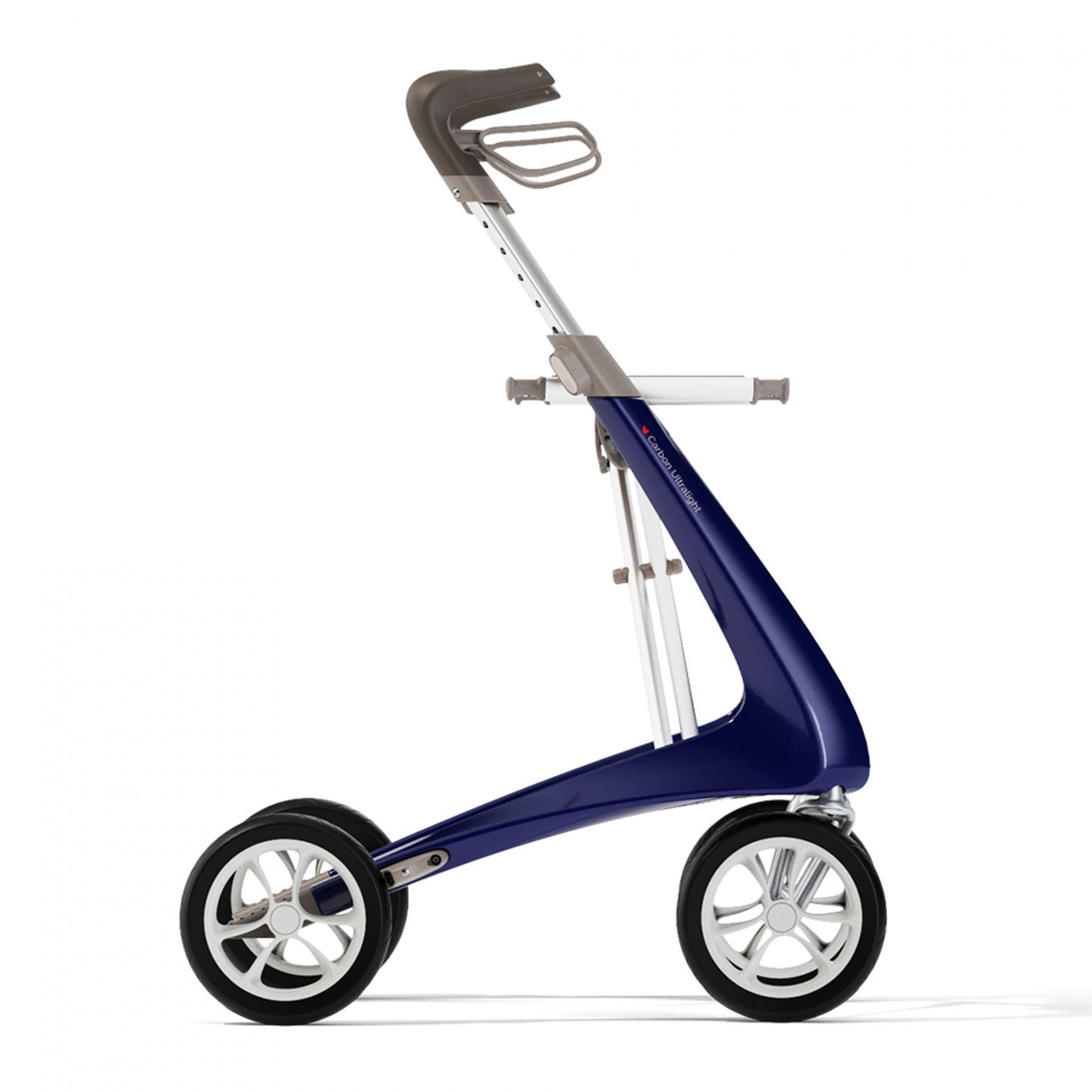 Rollator Carbon Ultralight, taille standard Bleu + sac week-end