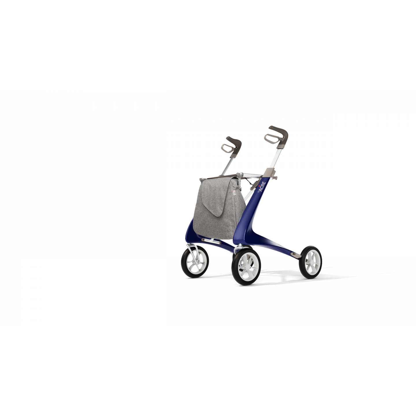 Rollator Carbon Ultralight, taille standard Bleu + sac week-end
