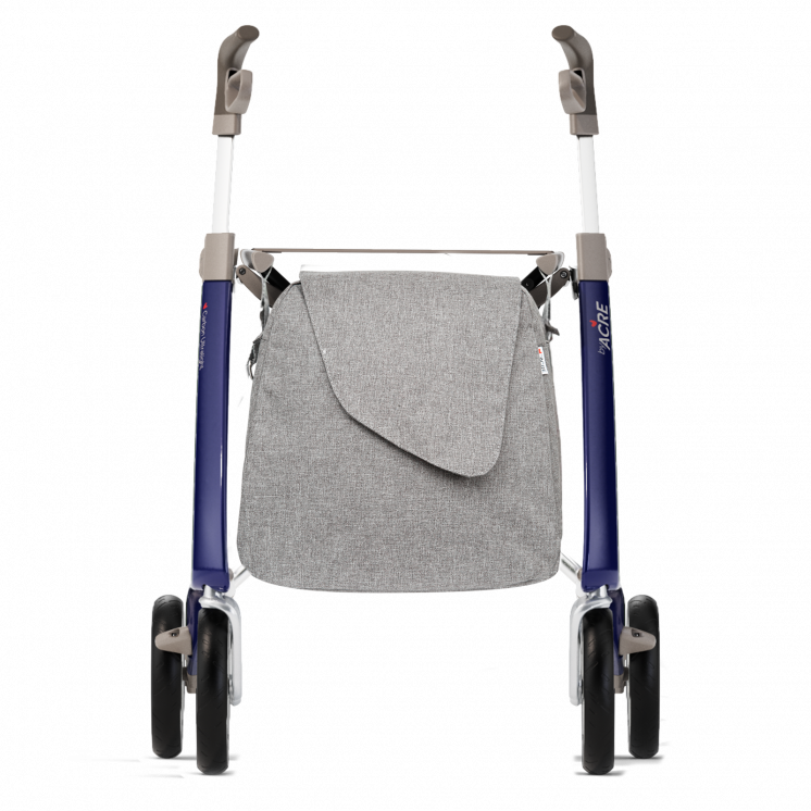 Rollator Carbon Ultralight, taille standard Bleu + sac week-end