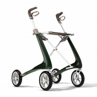Rollator Carbon Ultralight, taille standard Vert + sac week-end