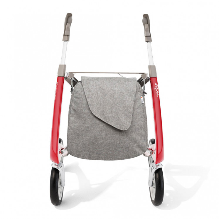 Rollator Carbon Ultralight, taille standard Rouge + sac week-end