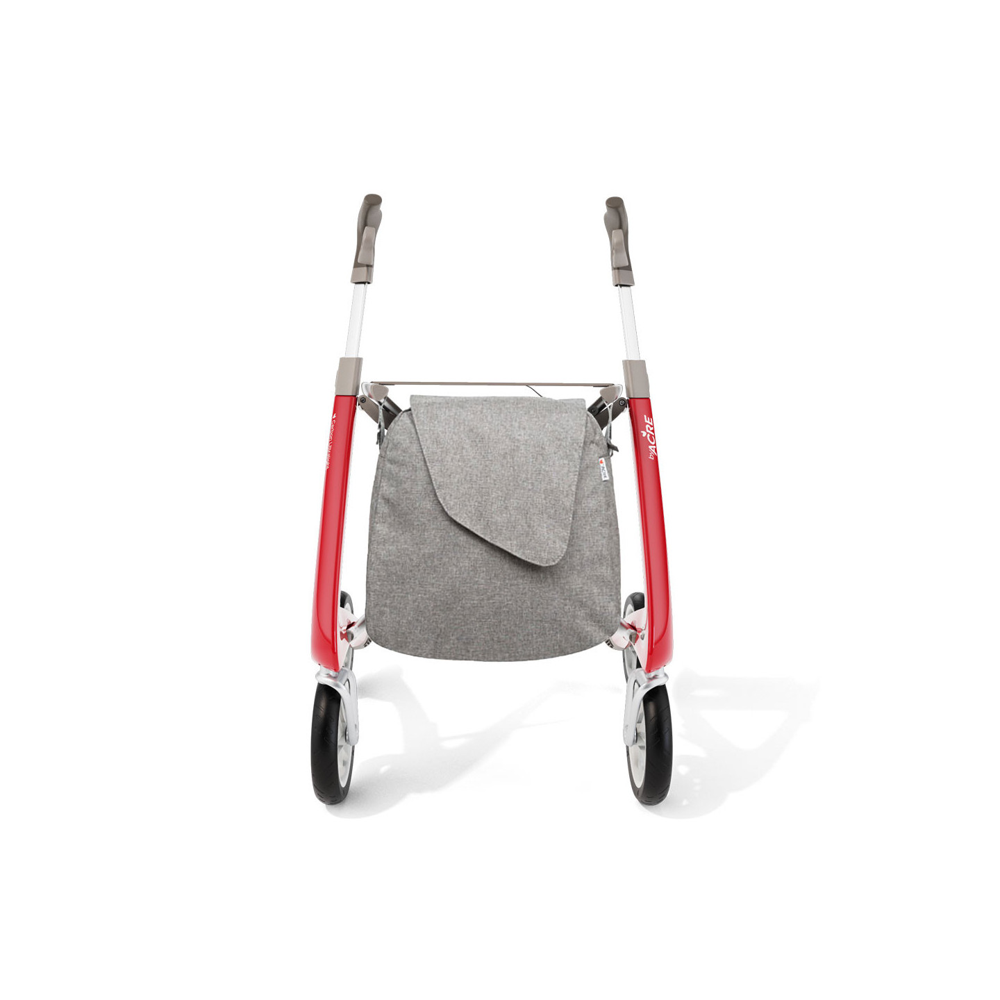 Rollator Carbon Ultralight, taille standard Rouge + sac week-end