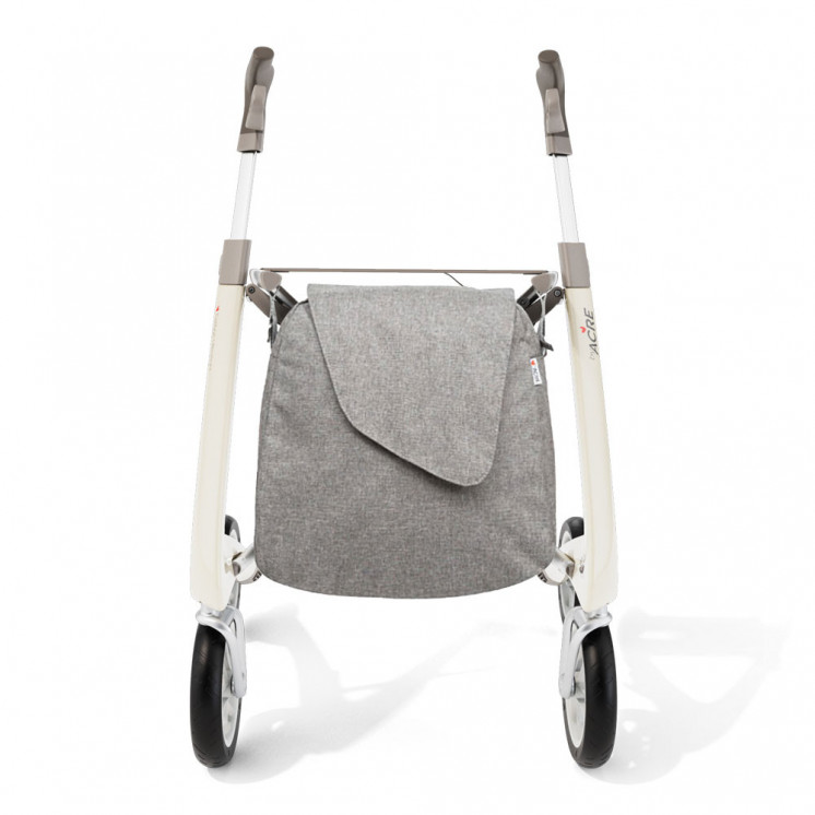 Rollator Carbon Ultralight, taille standard Blanc + sac week-end