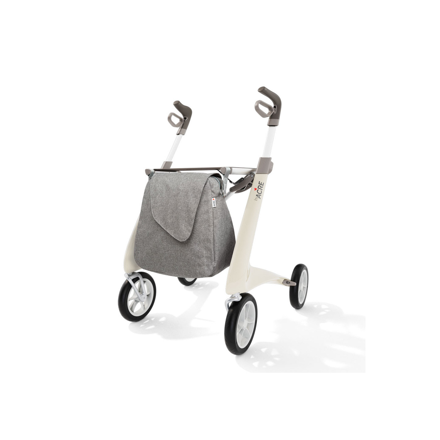 Rollator Carbon Ultralight, taille standard Blanc + sac week-end