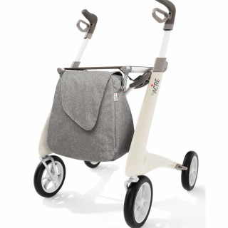 Rollator Carbon Ultralight, taille standard Blanc + sac week-end