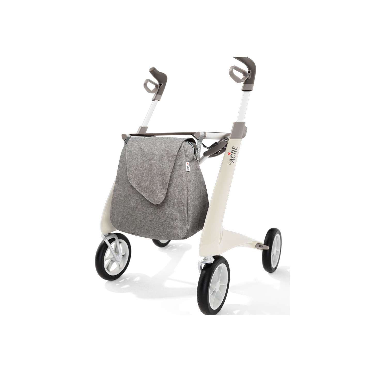 Rollator Carbon Ultralight, taille standard Blanc + sac week-end