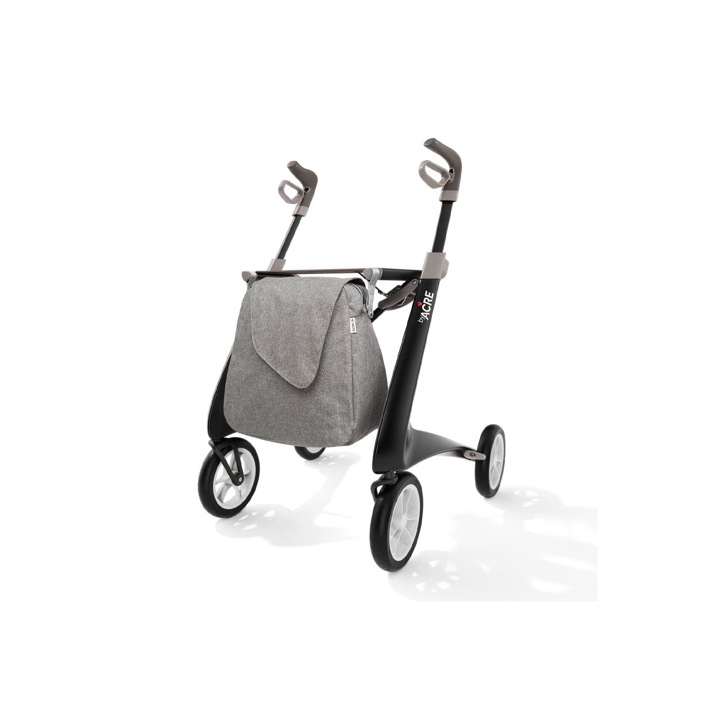Rollator Carbon Ultralight, taille standard Noir + sac week-end