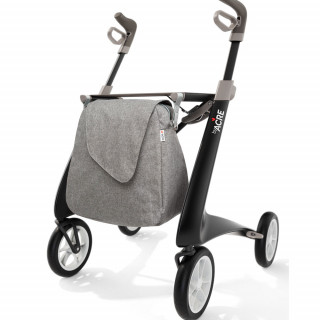 Rollator Carbon Ultralight, taille standard Noir + sac week-end