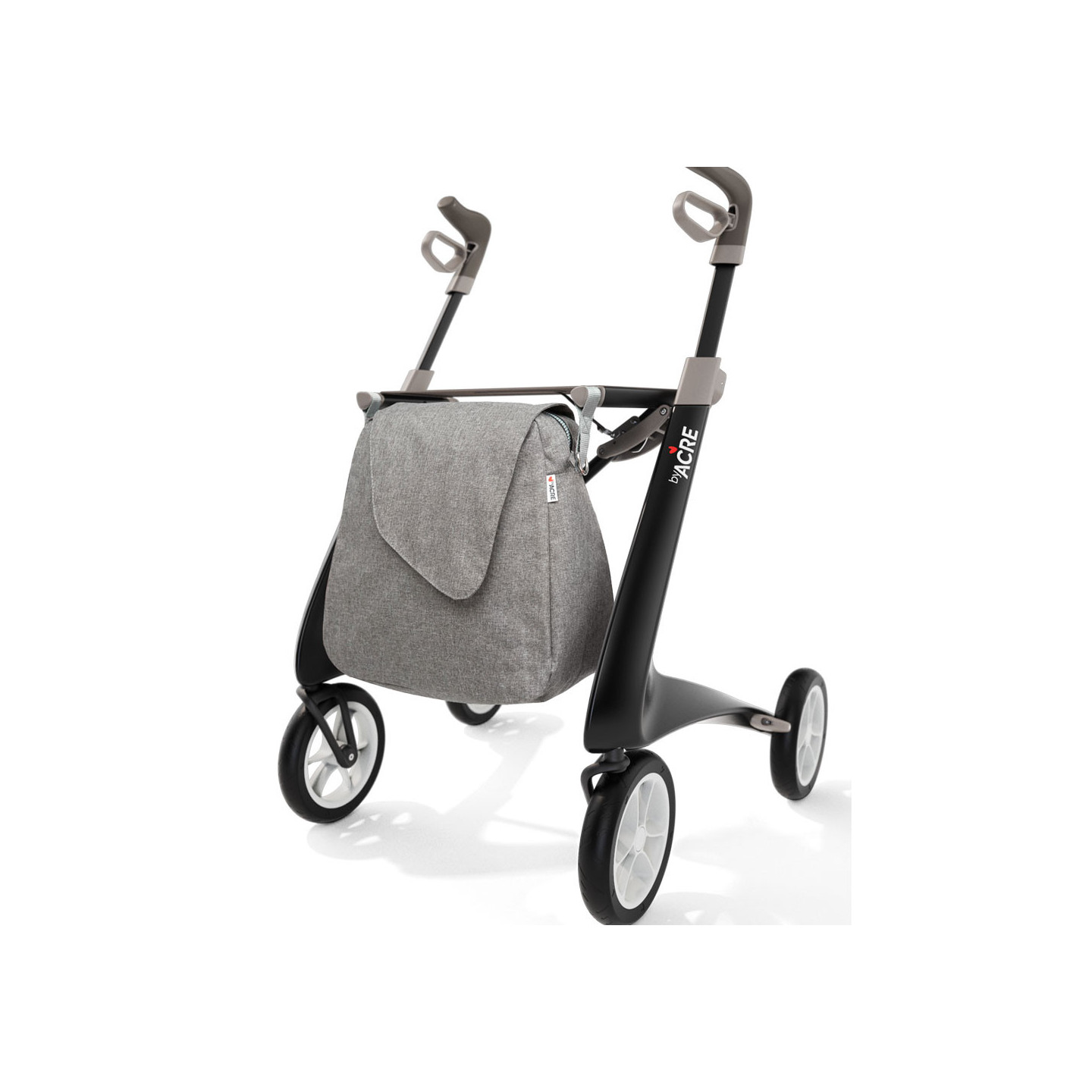 Rollator Carbon Ultralight, taille standard Noir + sac week-end