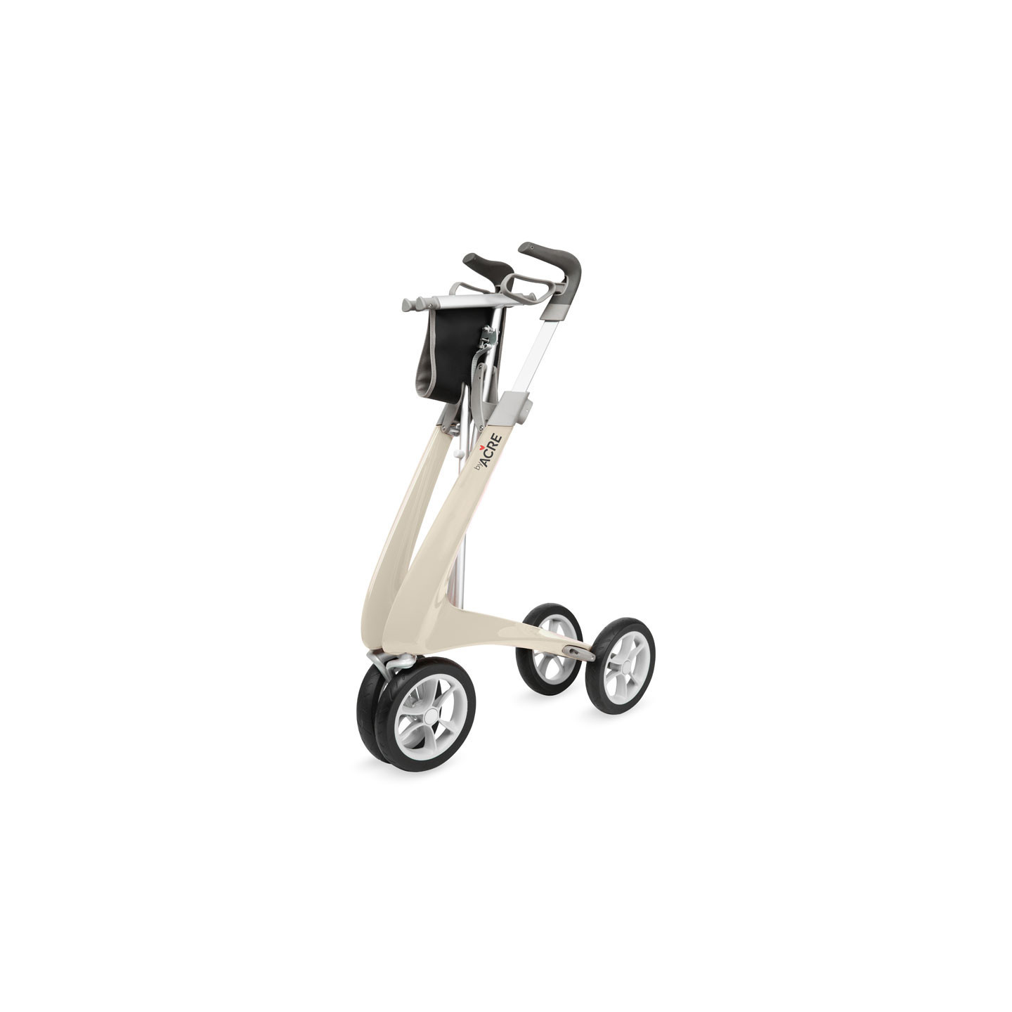 Rollator Carbon Ultralight, taille large Blanc + sac week-end