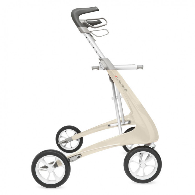 Rollator Carbon Ultralight, taille large Blanc + sac week-end
