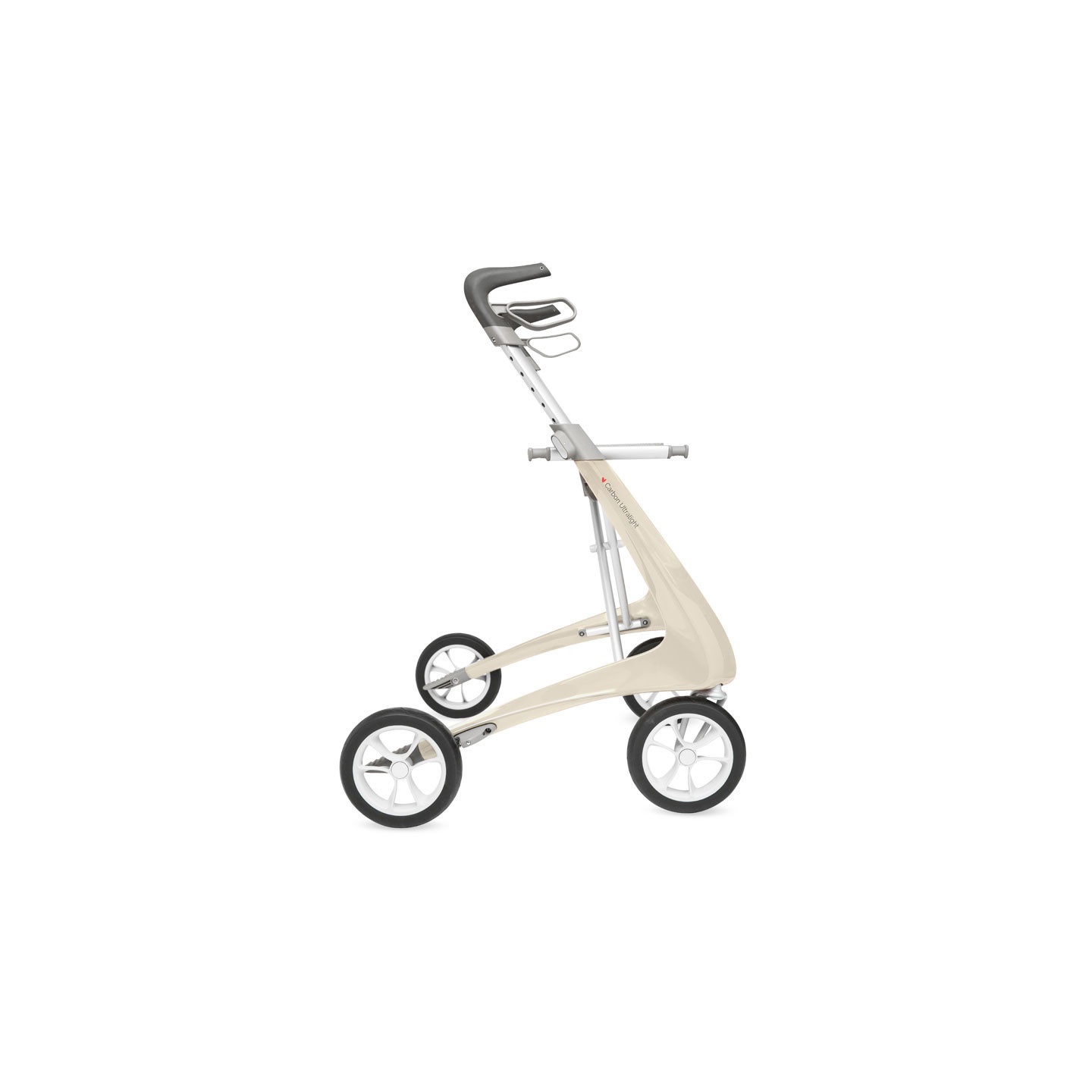 Rollator Carbon Ultralight, taille large Blanc + sac week-end