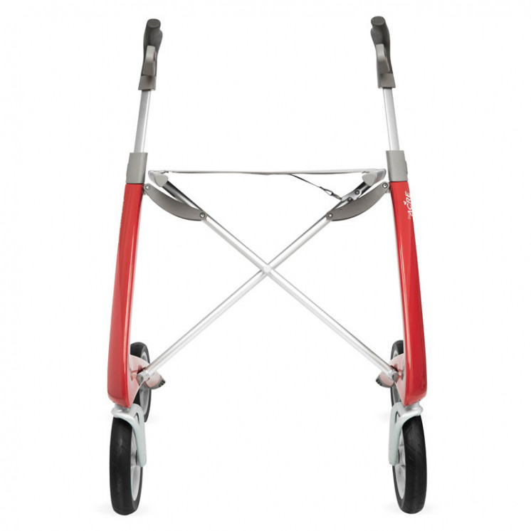 Rollator Carbon Ultralight, taille large Rouge + sac week-end