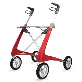 Rollator Carbon Ultralight, taille large Rouge + sac week-end