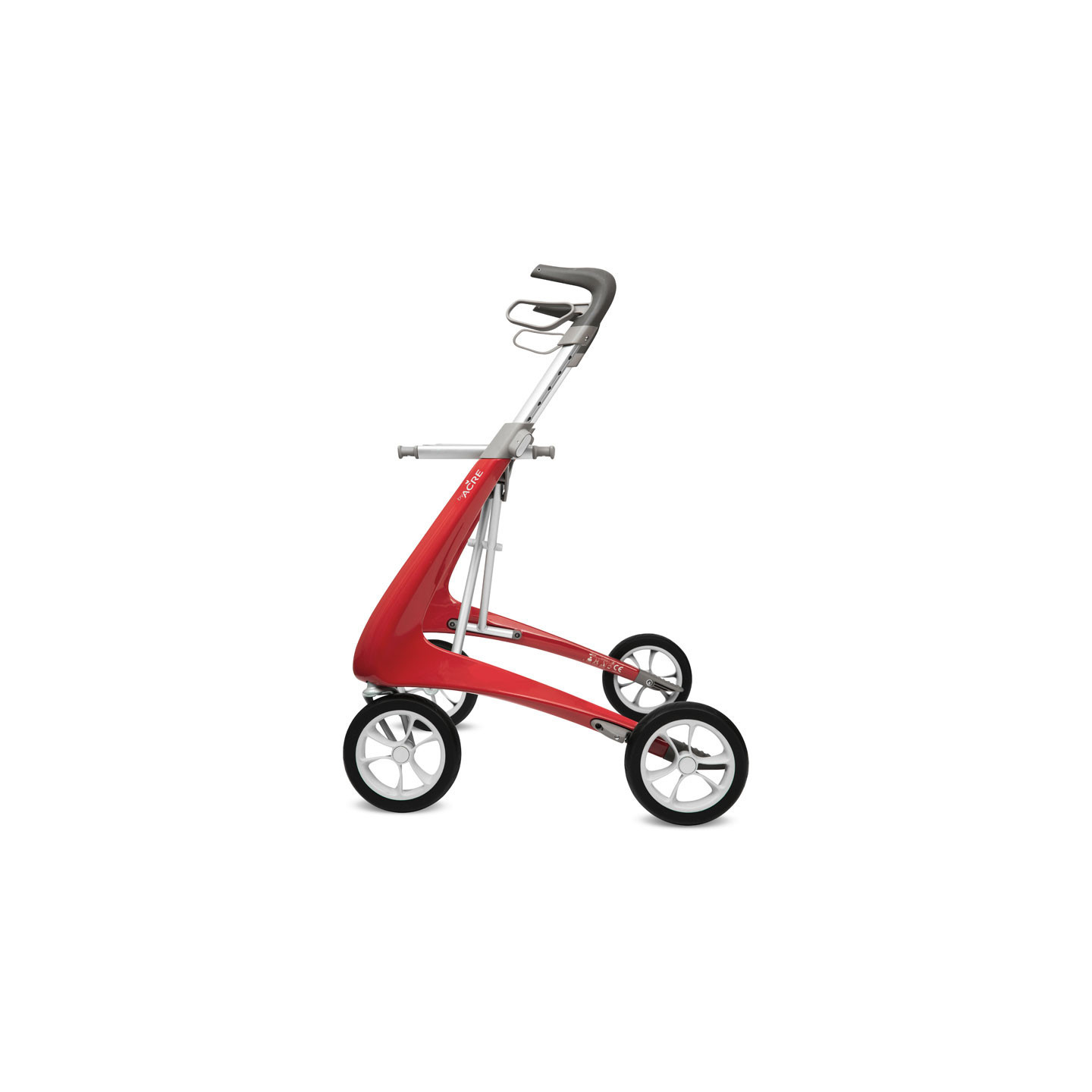 Rollator Carbon Ultralight, taille large Rouge + sac week-end