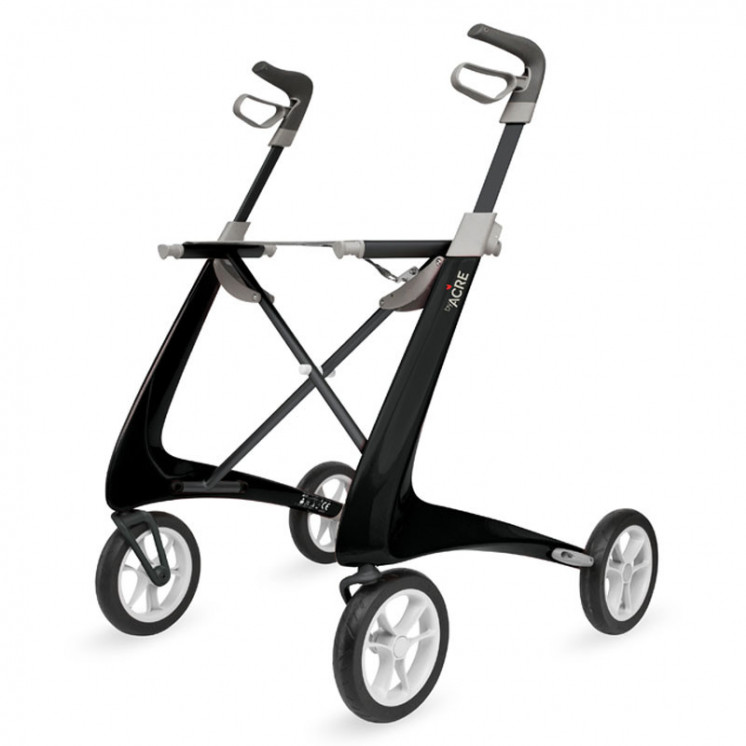 Rollator Carbon Ultralight, taille large Noir + sac week-end