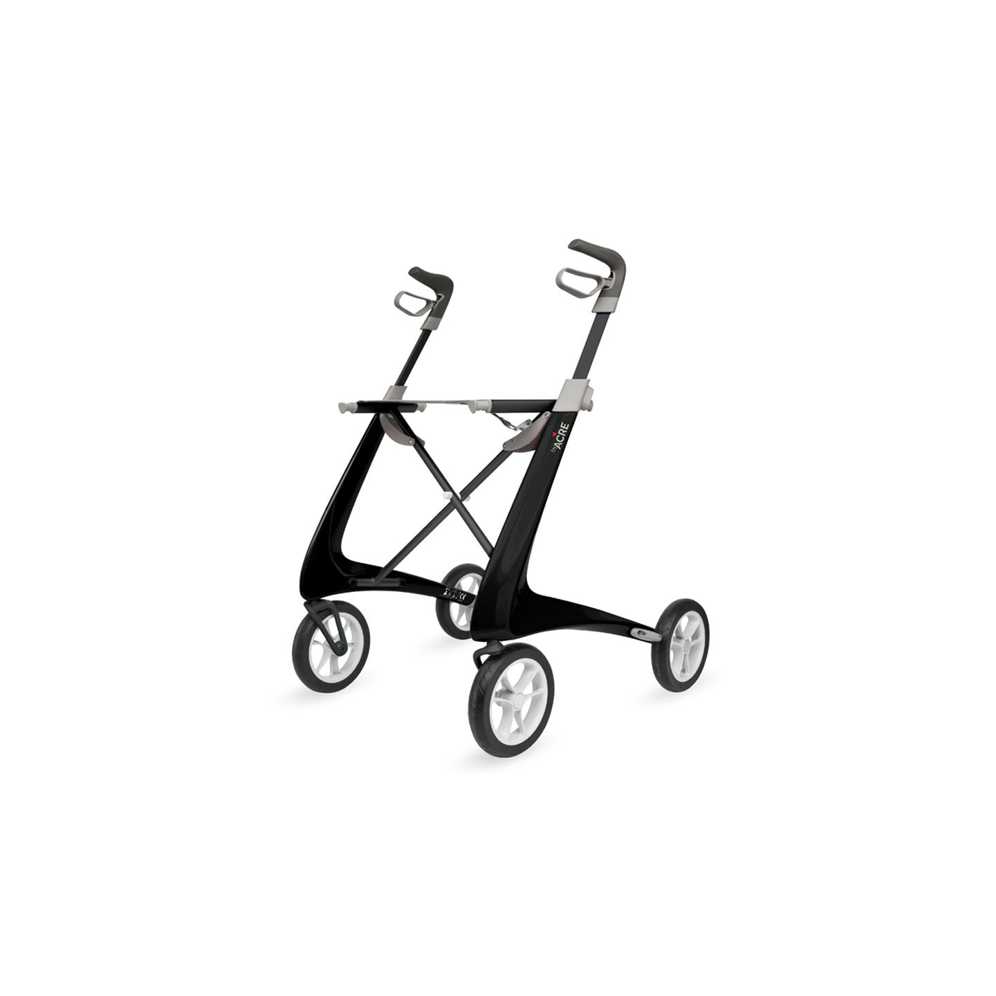 Rollator Carbon Ultralight, taille large Noir + sac week-end