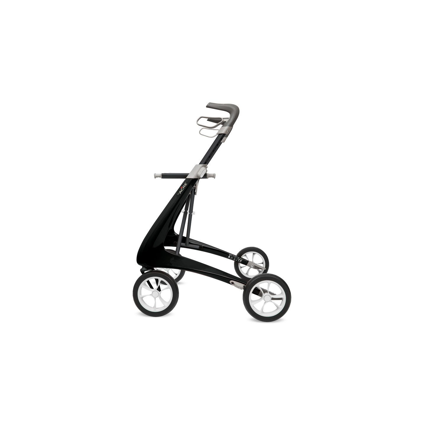 Rollator Carbon Ultralight, taille large Noir + sac week-end