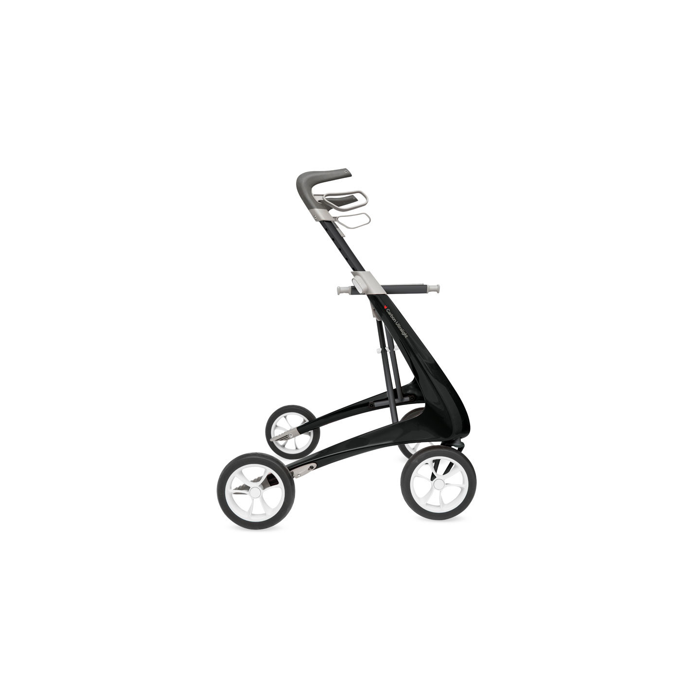 Rollator Carbon Ultralight, taille large Noir + sac week-end
