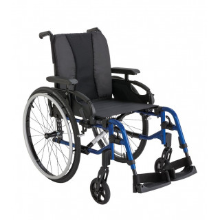 Fauteuil roulant manuel INVACARE Action 3 NG light pliable à dossier fixe Bleu Pop