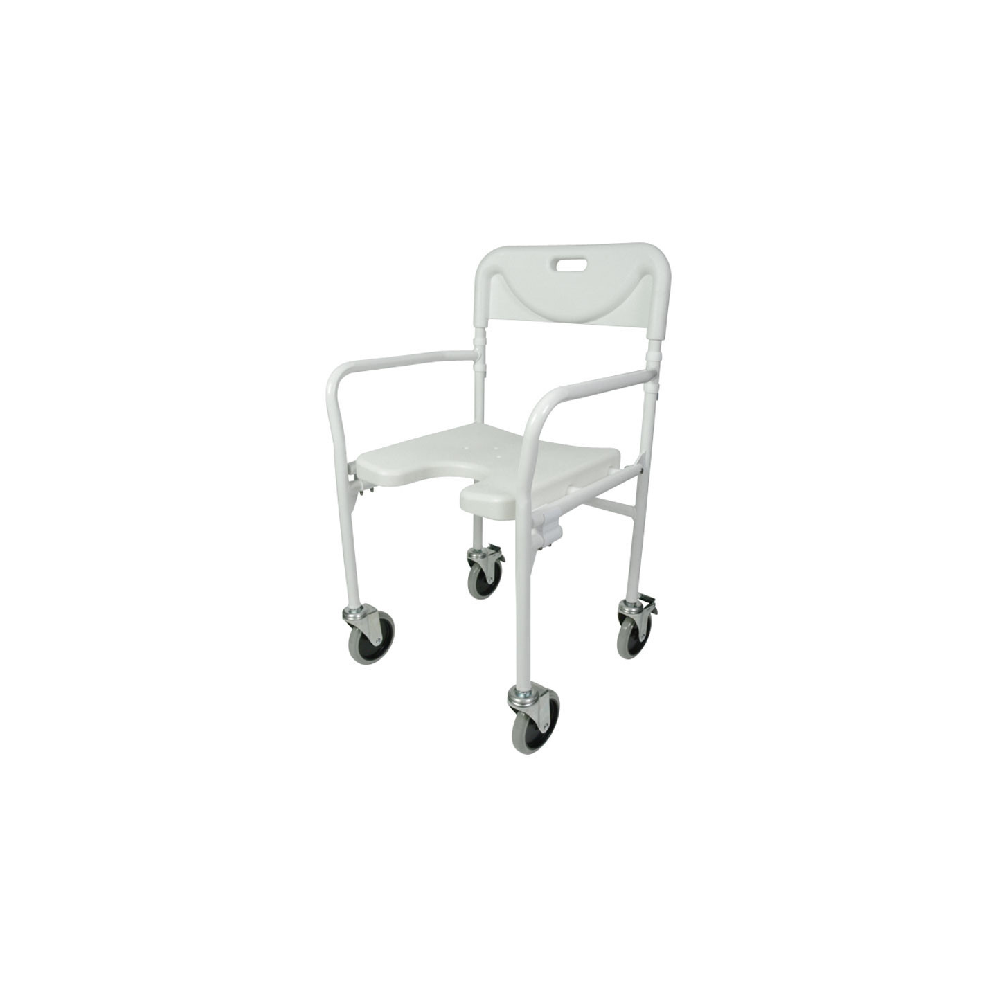 Chaise de douche pliable à roulettes Tobago
