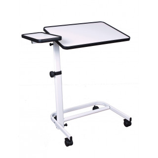 Table de lit blanche avec tablette