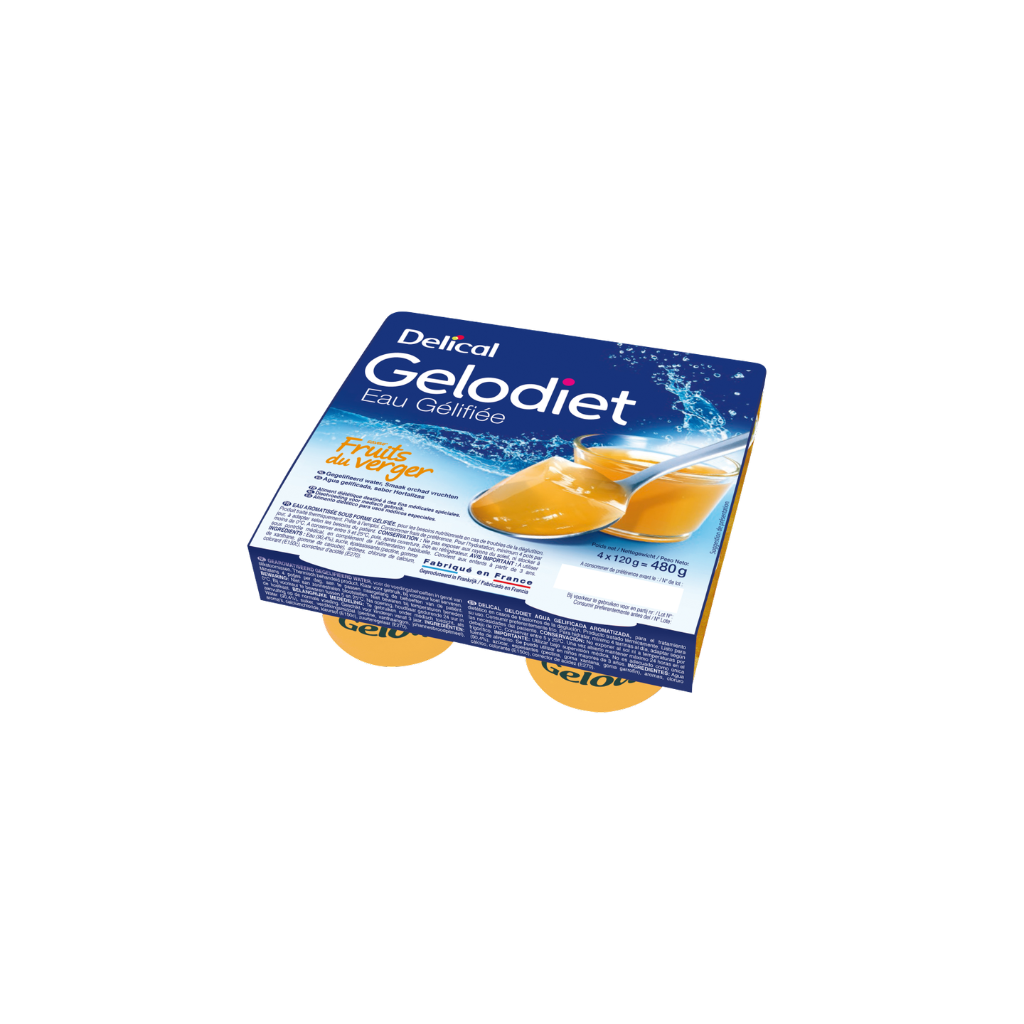 Eaux gélifiées Gelodiet - 4 x 120 g